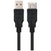 CABLE USB 2.0 TIPO A/M-A/H 1M NEGRO NANOCABLE