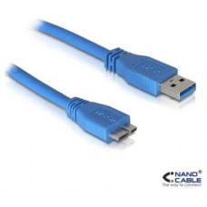 CABLE CONEXION USB-MICRO USB 3.0 TIPO M-M AZUL 2M NANOCABLE