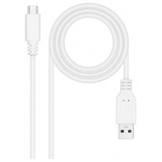 CABLE USB 3.1 GEN2 10Gbps 3A TIPO USB-C A USB-A 2.0 M BLANCO NANOCABLE