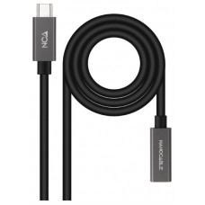 CABLE USB-C 3.2 GEN2x2 20Gbps 3A 4K USB-C/M USB-C/H 1 M NEGRO NANOCABLE