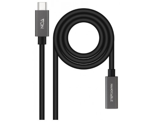 CABLE USB-C 3.2 GEN2x2 20Gbps 3A 4K USB-C/M USB-C/H 1 M NEGRO NANOCABLE