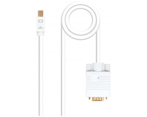 CONVERSOR MINI DISPLAYPORT A VGA 2 M BLANCO NANOCABLE