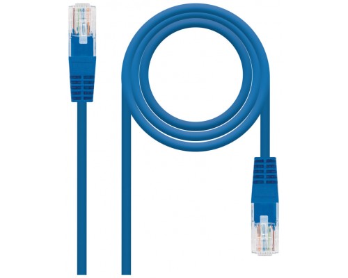 CABLE DE RED LATIGUILLO RJ45 CAT.5E UTP AWG24 3 M AZUL NANOCABLE