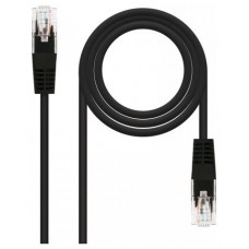 CABLE DE RED LATIGUILLO RJ45 UTP CAT6 AWG24 3 M NEGRO NANOCABLE