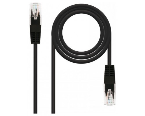 CABLE DE RED LATIGUILLO RJ45 UTP CAT6 AWG24 3 M NEGRO NANOCABLE