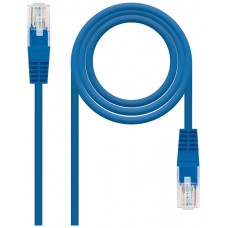 CABLE DE RED LATIGUILLO RJ45 UTP CAT6 AWG24 3 M AZUL NANOCABLE