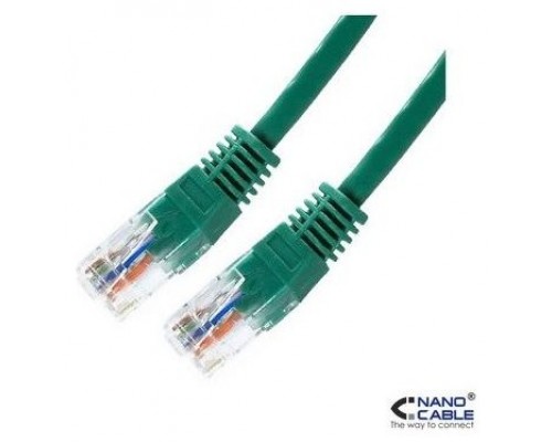 CABLE DE RED LATIGUILLO RJ45 UTP CAT6 AWG24 3 M VERDE NANOCABLE