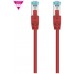 CABLE DE RED LATIGUILLO 600MHZ LSZH SFTP PIMF CAT7 AWG26 2 M ROJO NANOCABLE