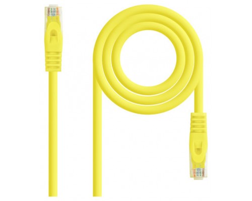 CABLE DE RED LATIGUILLO RJ45 UTP CAT6A AWG24 0.5 M AMARILLO NANOCABLE