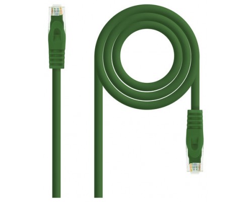 CABLE DE RED LATIGUILLO RJ45 UTP CAT6A AWG24 1 M VERDE NANOCABLE