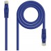 CABLE DE RED LATIGUILLO RJ45 UTP CAT6A AWG24 2 M AZUL NANOCABLE