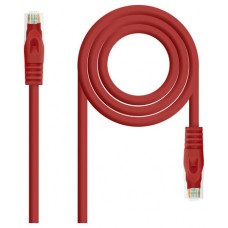 CABLE DE RED LATIGUILLO RJ45 UTP CAT6A AWG24 2 M ROJO NANOCABLE