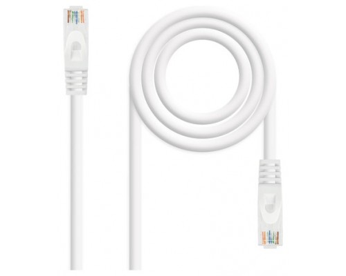 CABLE DE RED LATIGUILLO RJ45 UTP CAT6A AWG24 3 M BLANCO NANOCABLE