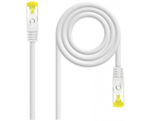 CABLE DE RED LATIGUILLO RJ45 SFTP CAT6A AWG26 0.25 M BLANCO NANOCABLE