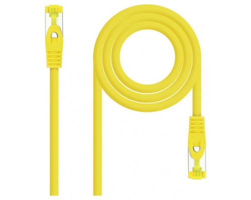 CABLE DE RED LATIGUILLO RJ45 SFTP CAT6A AWG26 0.5 M AMARILLO NANOCABLE