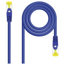 CABLE DE RED LATIGUILLO RJ45 SFTP CAT6A AWG26 2 M AZUL NANOCABLE