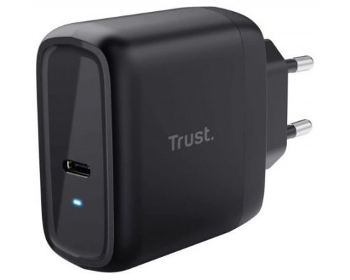 CARGADOR PARED/VIAJE USB-C 65W MAXO NEGRO TRUST