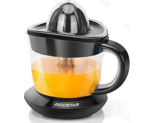 EXPRIMIDOR ELECTRICO DE CITRICOS 40W 0.7L NEGRO AIGOSTAR