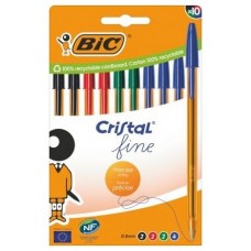 BOLIGRAFO TINTA BIC FINE SURTIDO 10U