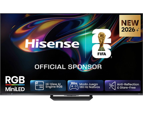 TELEVISOR 55"" RGB MINILED UHD 4K QUANTUM DOT 180Hz 55UR8S SMART TV HISENSE-AA292 TELEVISOR 55"" RGB MINILED UHD 4K QUANTUM DOT 180Hz 55UR8S SMART TV HISENSE