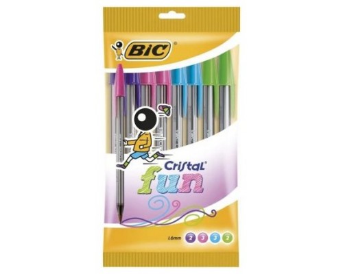 BOLIGRAFO TINTA BIC FUN SURTIDO 10U