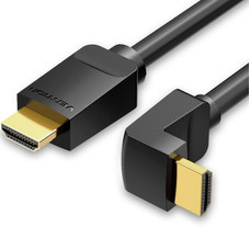 CABLE HDMI V2.0 4K M-M ACODADO 90&ordm; 1 M NEGRO VENTION