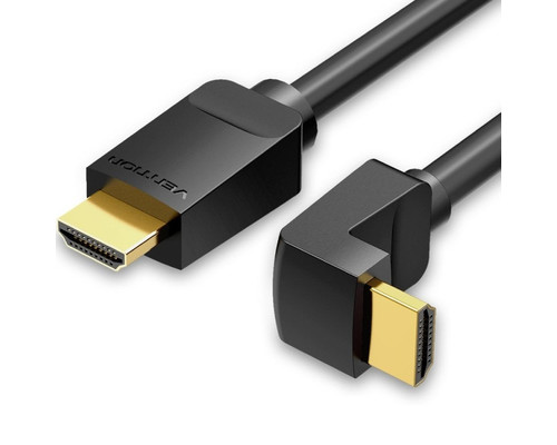 CABLE HDMI V2.0 4K M-M ACODADO 90&ordm; 1 M NEGRO VENTION