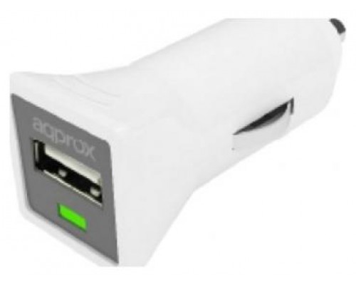 CARGADOR USB PARA COCHE 1A DESIGN BLANCO APPROX