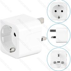 ENCHUFE DE PARED UNIVERSAL ALEMANIA A GRAN BRETA&Ntilde;A BLANCO AIGOSTAR