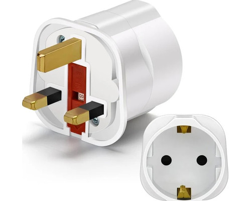 ADAPTADOR DE VIAJE UNIVERSAL A TIPO ALEMAN BLANCO AIGOSTAR