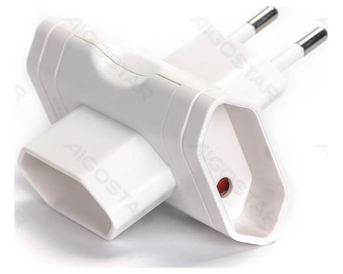 ENCHUFE DE CONVERSION ALEMAN 1 A 3 10A BLANCO AIGOSTAR-AA0 ENCHUFE DE CONVERSION ALEMAN 1 A 3 10A BLANCO AIGOSTAR