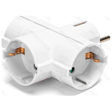 ENCHUFE DE CONVERSION ALEMAN 1 A 3 16A VERTICAL BLANCO AIGOSTAR