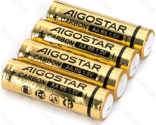 PILA DE CARBONO-ZINC R6P (AA) 1.5V 4 UDS AIGOSTAR