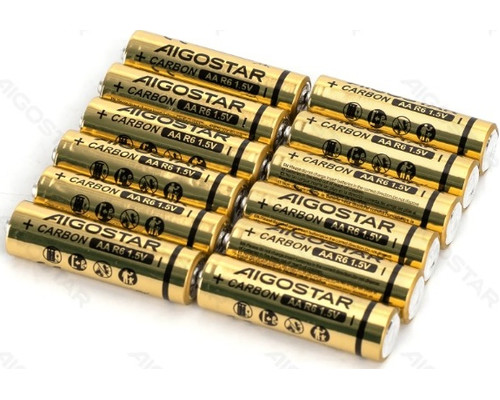 PILA DE CARBONO-ZINC R6P (AA) 1.5V 12 UDS AIGOSTAR