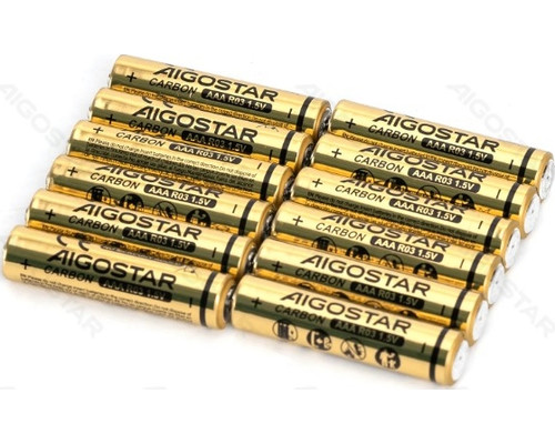 PILA DE CARBONO-ZINC R03 (AAA) 1.5V 12 UDS AIGOSTAR