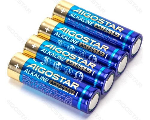 PILA ALCALINA LR6 (AA) 1.5V 4 UDS AIGOSTAR-AA0 PILA ALCALINA LR6 (AA) 1.5V 4 UDS AIGOSTAR