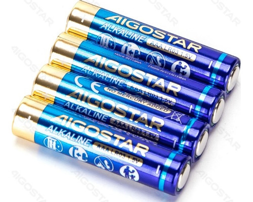 PILA ALCALINA LR03 (AAA) 1.5V 4 UDS AIGOSTAR-AA0 PILA ALCALINA LR03 (AAA) 1.5V 4 UDS AIGOSTAR