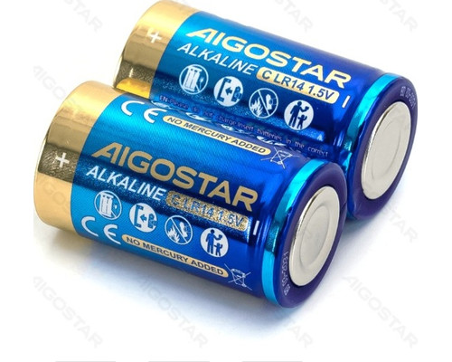 PILA ALCALINA LR14 (C) 1.5V 2 UDS AIGOSTAR