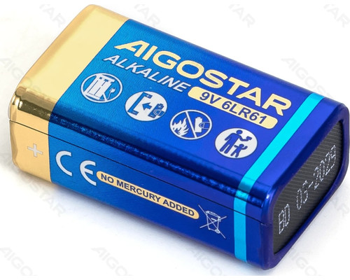 PILA ALCALINA 6LR61 9V 1 UD AIGOSTAR