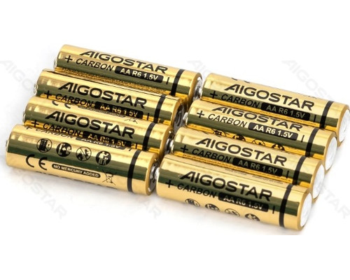 PILA DE CARBONO-ZINC R6P (AA) 1.5V 8 UDS AIGOSTAR