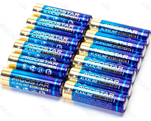 PILA ALCALINA LR6 (AA) 1.5V 12 UDS AIGOSTAR-AA1 PILA ALCALINA LR6 (AA) 1.5V 12 UDS AIGOSTAR