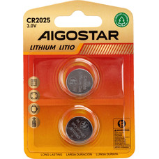 PILA DE BOTON CR2025 3V 2 UDS AIGOSTAR