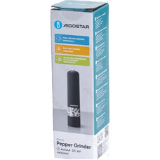 MOLINILLO DE PIMIENTA ELECTRICO 27gr NEGRO AIGOSTAR