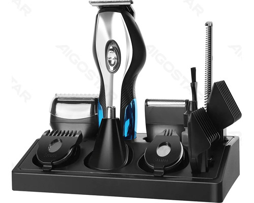 KIT DE ASEO AFEITADORA 6 EN 1 MULTIFUNCION NEGRO AIGOSTAR