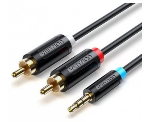 CABLE AUDIO ESTEREO JACK 3.5/M 2xRCA/M 2 M NEGRO VENTION