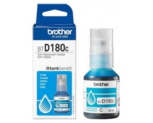 CARTUCHO BOTELLA TINTA CIAN BTD180C BROTHER