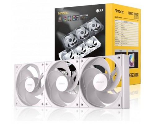KIT 3 VENTILADORES AUXILIAR C120R A-RGB BLANCO ANTEC
