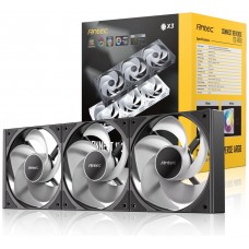 KIT 3 VENTILADORES AUXILIAR C120R A-RGB NEGRO ANTEC