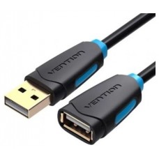 CABLE ALARGADOR USB 2.0 M/H CONECTOR DORADO 3 M NEGRO VENTION