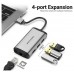 HUB 4 PUERTOS USB 3.0 3xUSB RJ45 0.15 M GRIS VENTION